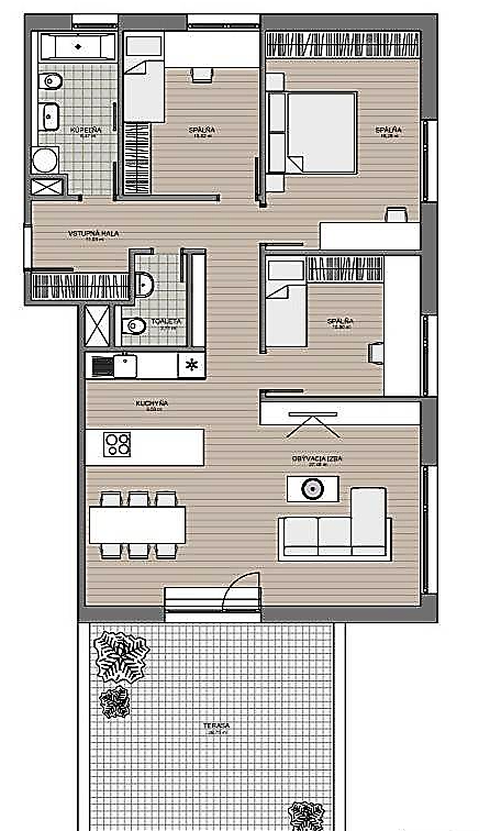 4-Zimmer-Familienapartment mit 3 Schlafzimmern – 2180 €/Monat
