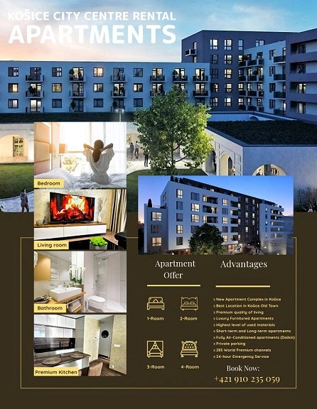 Košice City Center Rental Apartments - prenájom bytov Kosice